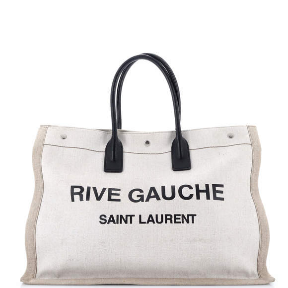 Saint Laurent Large Rive Gauche Shopper Tote Canvas